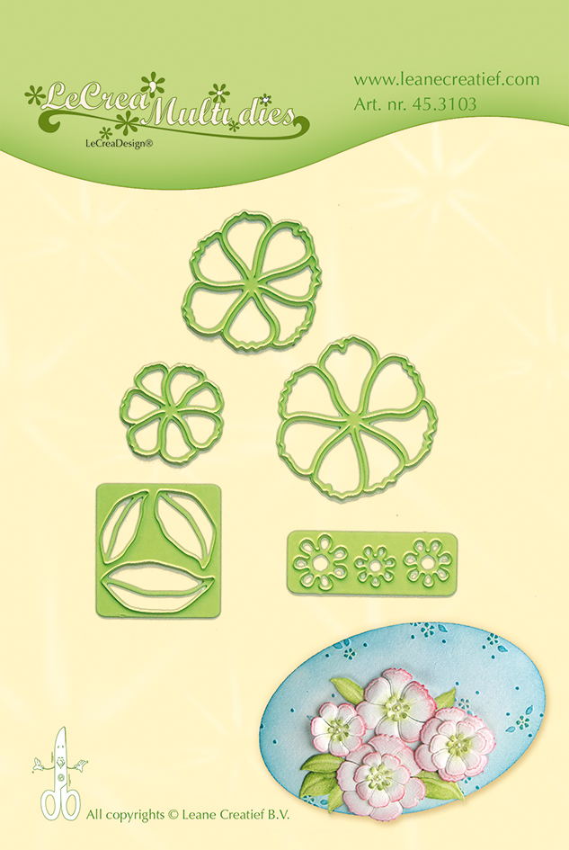 45.3103 Wykrojniki Leane Creatief -kwiaty