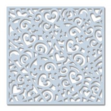 SDST0043 Maska Sweet Dixie - Cascading Hearts  Stencil