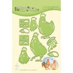 45.3271 Wykrojniki Leane Creatief -Rooster & Hen-kogut i kura