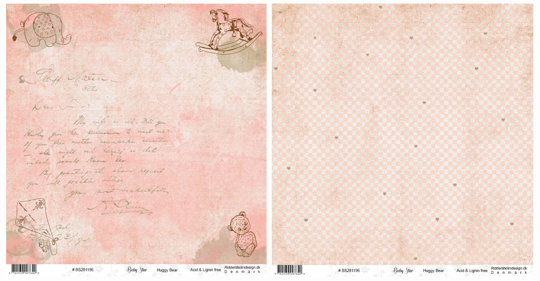 BS281196 Papier dwustronny Riddersholm Design- Baby Star