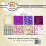 PP0078 Zestaw papierów 15x15cm Dixi Craft- motylki