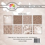 PP0081 Zestaw papierów 15x15cm Dixi Craft- motylki-brąz