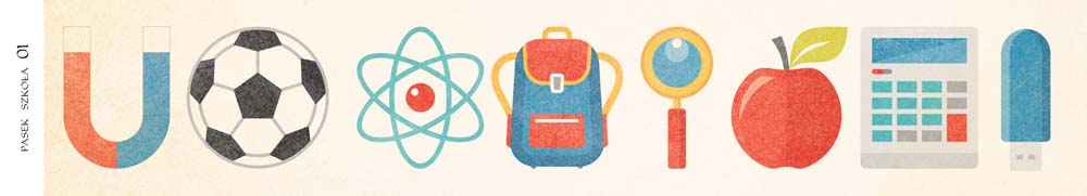 Pasek szkoła 01-Pasek z obrazkami do samodzielnego wycięcia