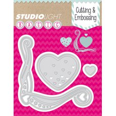 STENCILSL29 Wykrojniki  StudioLight -narożnik,serca