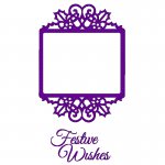 SDDCS002 Wykrojnik i stempel Sweet Dixi-ramka Festive Wishes