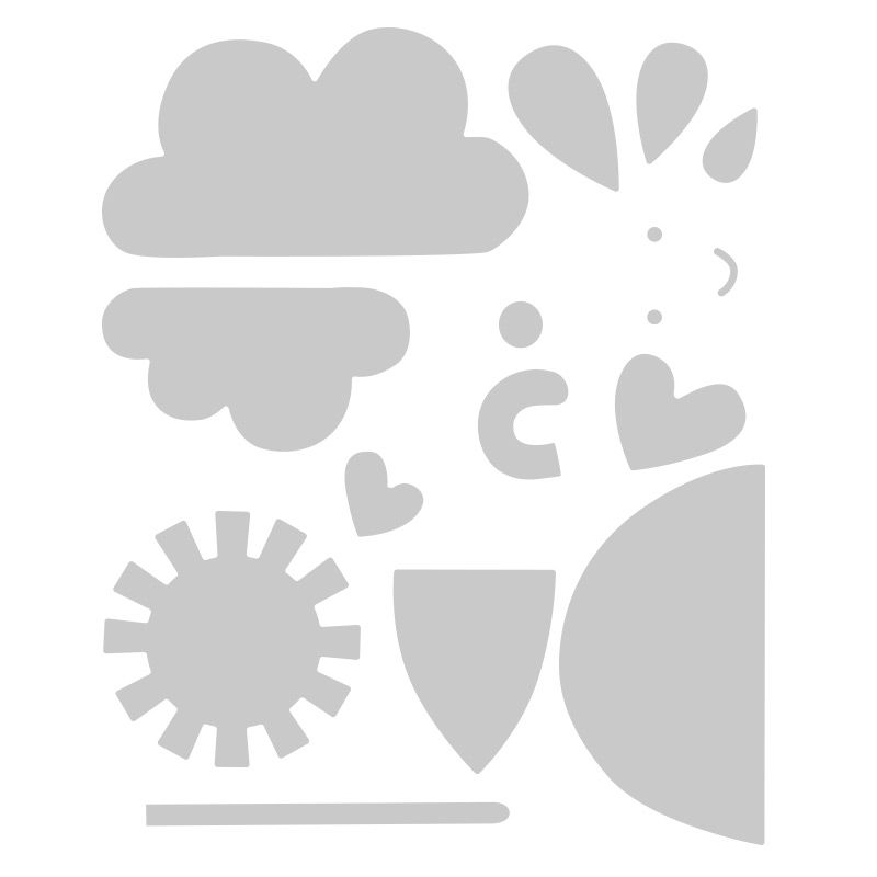 662097 Wykrojniki Sizzix Thinlits- Rainy Days & Sunshine #2-pogoda