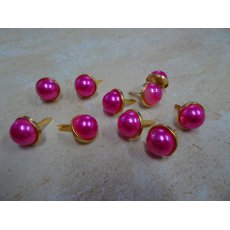 EO-BRADS05 Ćwieki perełki intensywny róż