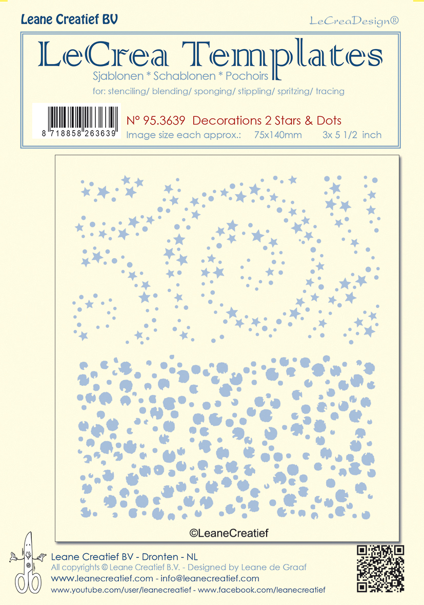 95.3639 Maska Leane Creatief- Stars&Dots