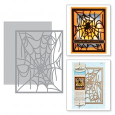 S4-836 Wykrojniki Spellbinders-Spider Web Card Front -pajęczyna