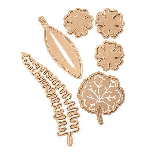 S4-678 Wykrojniki Spellbinders- Shapeabilities Geranium and Leaves-listki