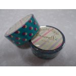 DCWTB004-6 Washi tape- Turkusowa w kropki