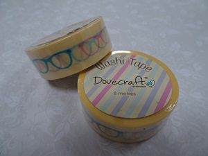 DCWTB004-7 Washi tape- Tasiemka żółta w okulary