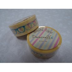 DCWTB004-7 Washi tape- Tasiemka żółta w okulary