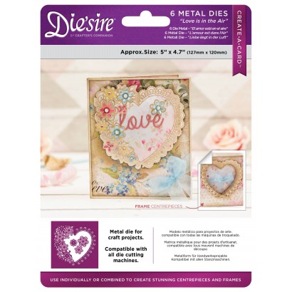 DS-CAD-AIR Wykrojniki Die'sire Create a Card-Love is in the Air