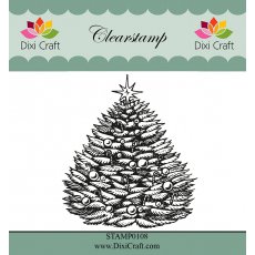 STAMP0108 Stempel Dixi Craft - choinka z gwiazdką