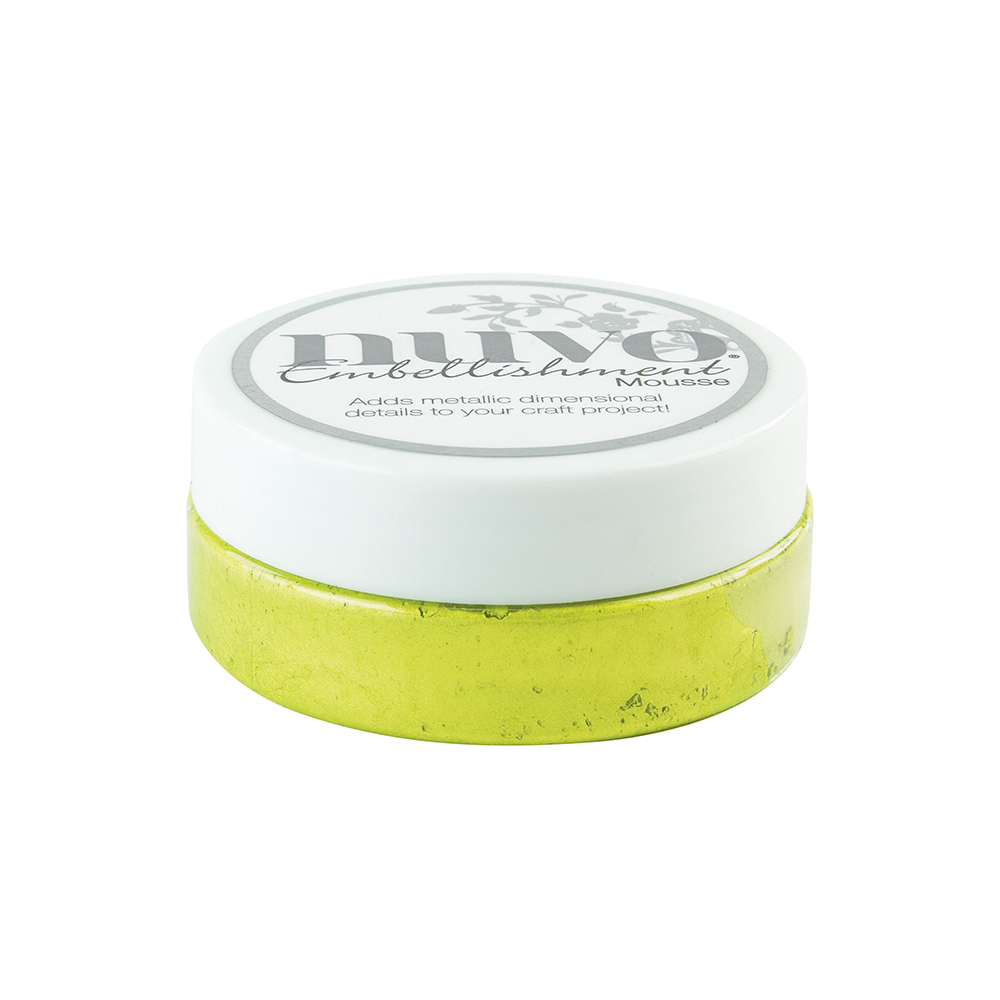 823N Mus Nuvo Embellishment Mousse-Citrus Green