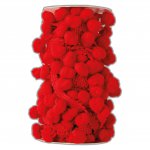 PMA 356922 Tasiemka pomponiki -czerwone - 3m