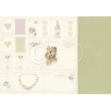 PD8212 Papier dwustronny 30,5x30,5cm-Where the Roses Grow-Tags