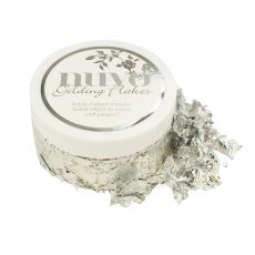 851N Nuvo Gilding Flakes - Silver Button - srebrzyste płatki do złocenia
