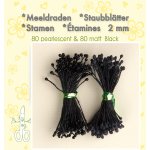 26.4421 Pręciki do kwiatków -black-czarne-matowe 80szt + perłowe 80szt