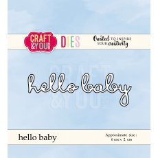 CW046 Wykrojnik /Die-hello baby -napis  -Craft&You Design