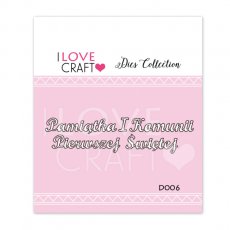 D006 Wykrojnik -napis Pamiątka Pierwszej Komunii Świętej