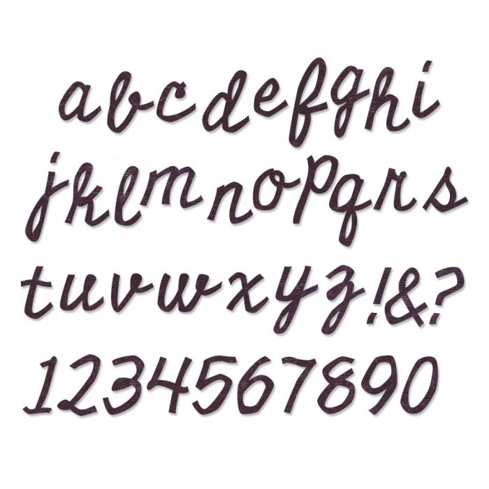 662709 Wykrojnik Bigz XL Die - Sizzix Alphabet Die - Cutout Script-alfabet