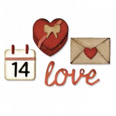 662710 Wykrojnik Sizzix Thinlits Mini+Mini embossing folder-Valentine