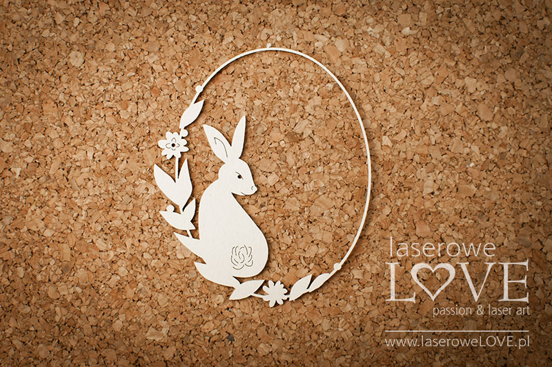 LA18134 Tekturka - Ramka z królikiem - Easter Bunny