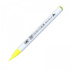 RB-6000AT-001 Pisak pędzelkowy Kuretake Zig-Clean Color Real Brush - FL. YELLOW