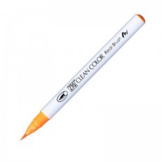 RB-6000AT-002 Pisak pędzelkowy Kuretake Zig-Clean Color Real Brush - FL. ORANGE