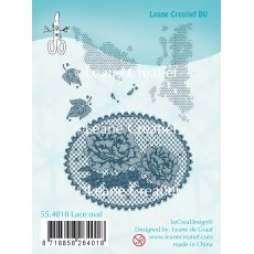 55.4018 Stemple akrylowe -lace oval roses- koronkowy owal