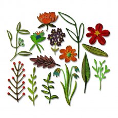 662701 Wykrojniki Sizzix Thinlits- Funky Floral 2 - kwiaty