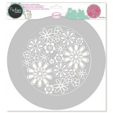 81007 Szablon/maska okrągły Kwiaty D: 28 cm Aladine