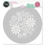 81007 Szablon/maska okrągły Kwiaty D: 28 cm Aladine