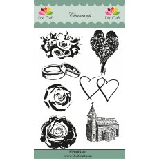 STAMPL001 Stemple DixiCraft - zestaw ślubny