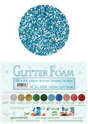  25.5282 Brokatowa  - Glitter Light Blue -arkusz A4