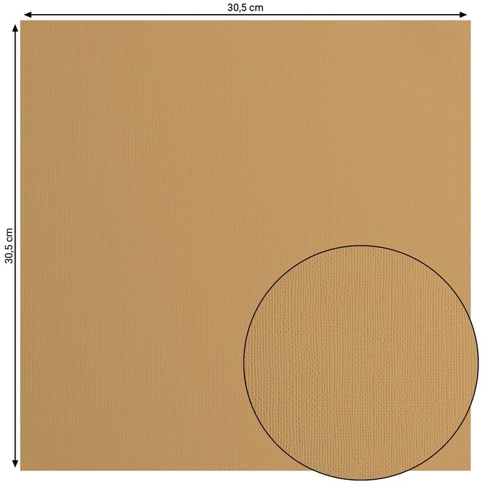  2928-088 Papier jednokolorowy dwustronny FLORENCE 30,5x30,5 cm -Peanut