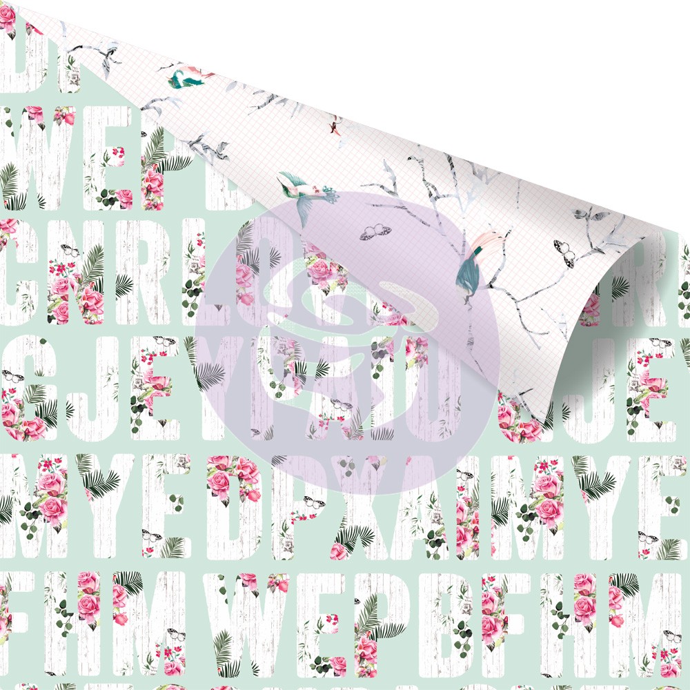 848378 Papier dwustronny metaliczny Prima 30,5x30,5cm-HAVANA-Beautiful Messages