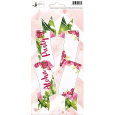 p13-310 Arkusz party naklejek Let's flamingle 03, 10,5 x 23cm