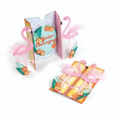 662726 Wykrojnik Thinlits  - Card, Flamingo Fold-a-Long