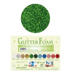 25.5268 Brokatowa pianka - Glitter Green -arkusz A4