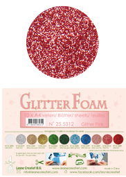 25.5312 Brokatowa pianka - Glitter Pink -arkusz A4