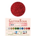 25.5329 Brokatowa pianka - Glitter Red-arkusz A4