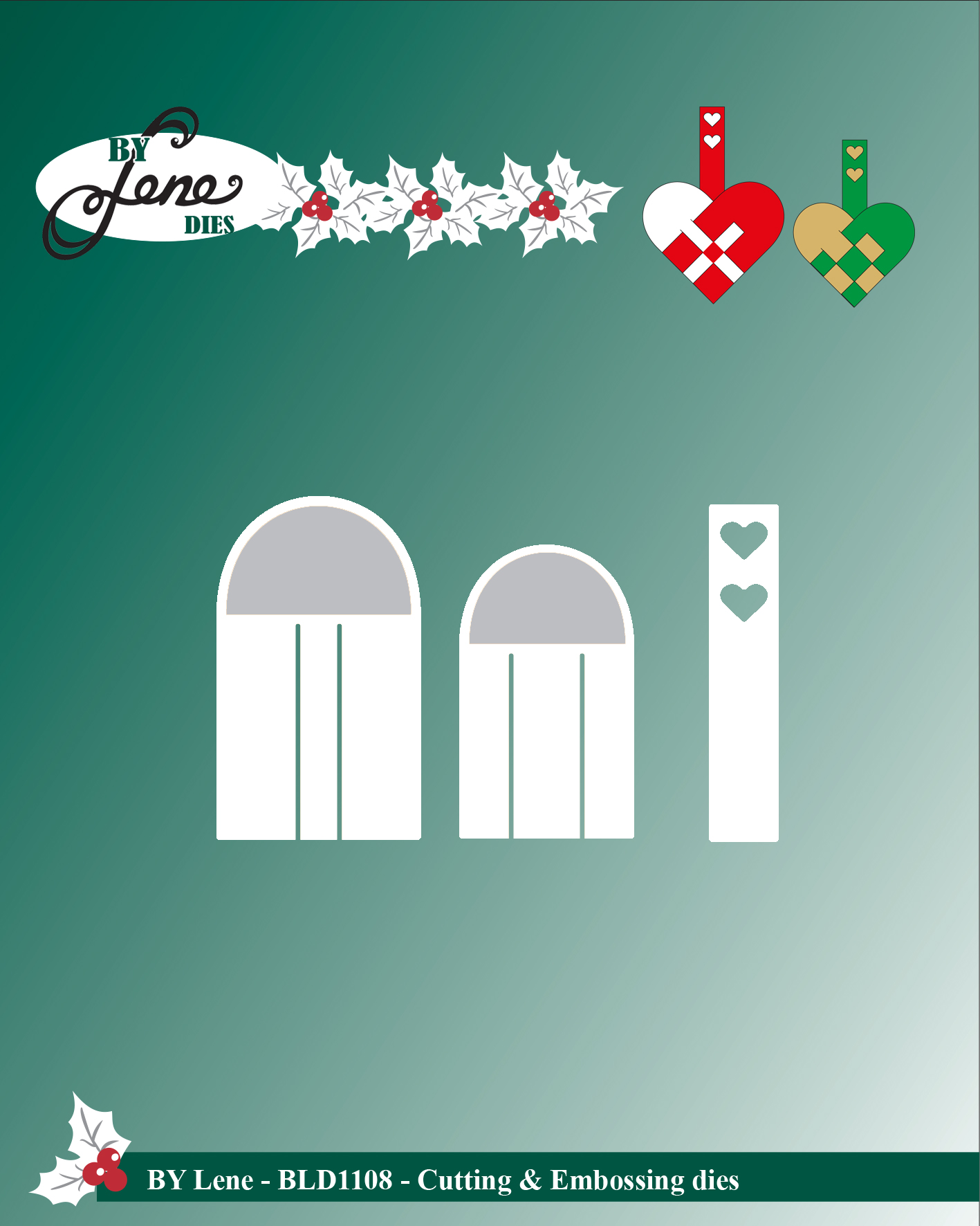 BLD1108 Wykrojniki By Lene -ozdoby serca