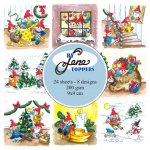 BLT009  Zestaw papierów ByLene- toppers 9x9cm