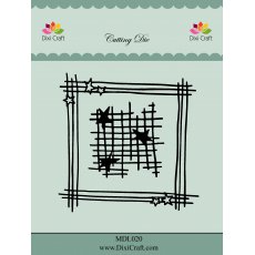 MDL020 Wykrojniki DixiCraft - ramka i kratka z gwiazdkami