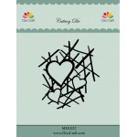 MDL022 Wykrojnik DixiCraft - serduszka na siatce