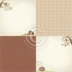 PD9703 Papier jednostronny 6x6'' -Summer falls into Autumn-apple orchard