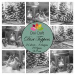 ETL015 Zestaw papierów Dixi Craft - toppers 9cmx9cm